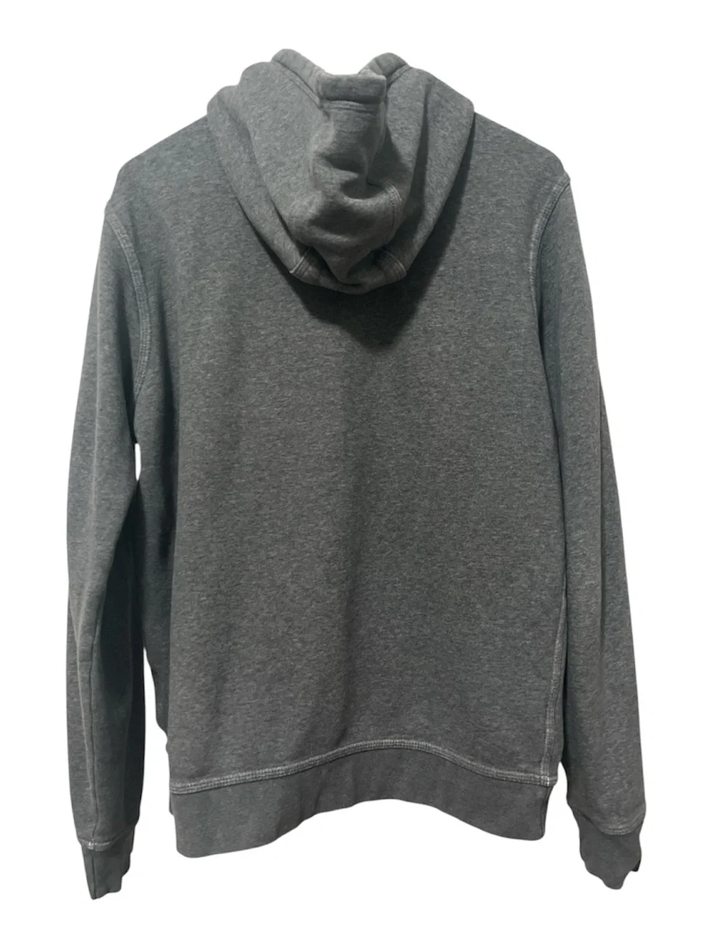 Nike Men's Charcoal Gray Full-Zip Hoodie with White Swoosh